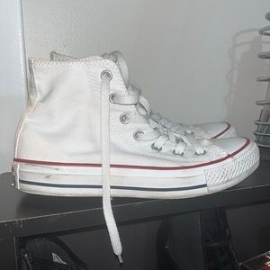 White Hightop Converse Sz-7